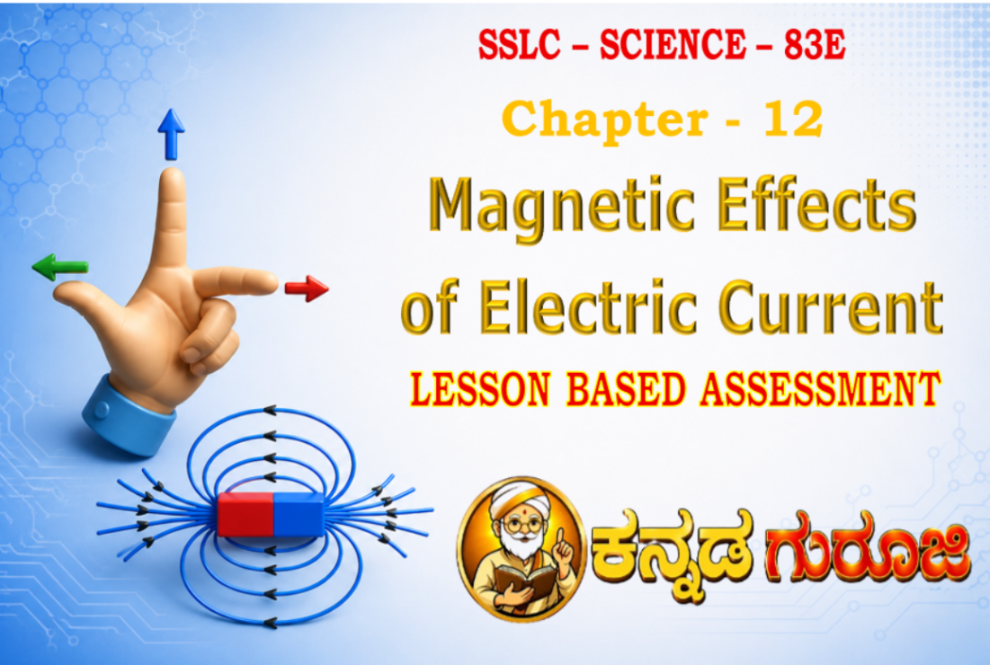 Karnataka SSLC Science Chapter 12 LBA | Magnetic Effects of Electric Current | Notes & Study Guide